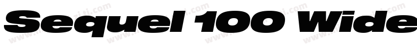 Sequel 100 Wide 65 W字体转换